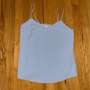 J. Crew Soft Blue Scalloped Camisole